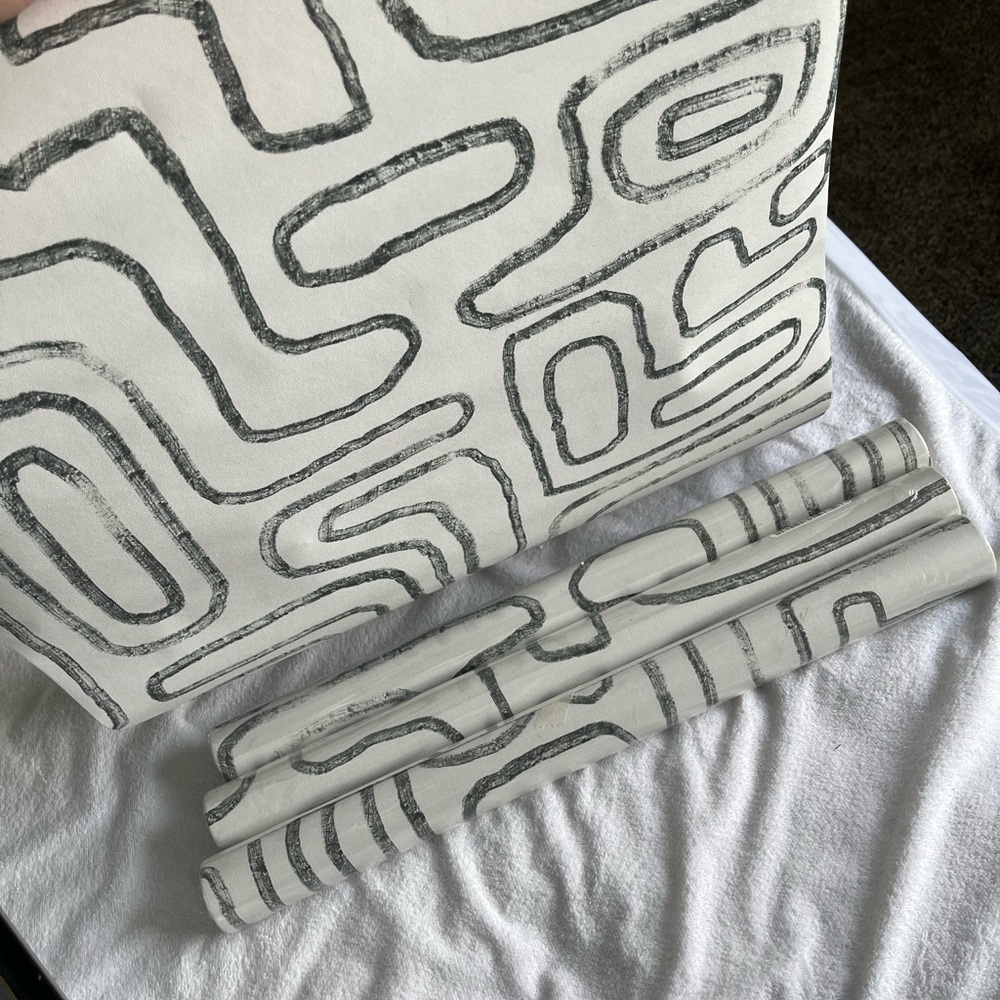 Amazon Lxcreat Gray and White Modern Geometric Peel and Stick Wallpaper 4 rolls